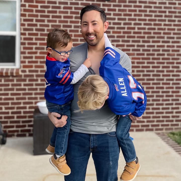 Andrew with his two sons
